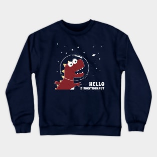 Cute Astronaut dinosaur. Crewneck Sweatshirt